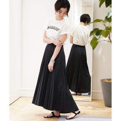 ＜maison TOMORROWLAND＞ポリエステルコットンタイプライター　プリーツスカート