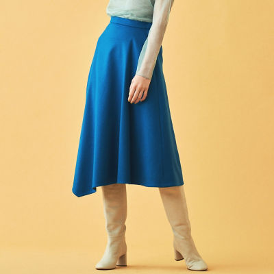 ウールビーバー アシンメトリーサーキュラースカート | maison