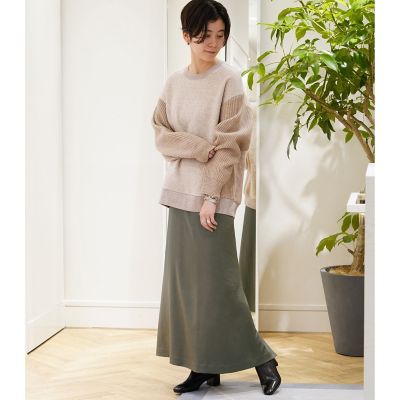 ＜maison TOMORROWLAND＞トリアセテートポリエステル　マーメイドロングスカート