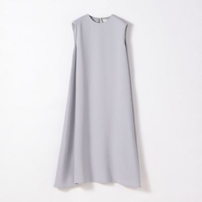 ＜maison TOMORROWLAND＞シルクダブルクロス　クルーネックワンピース