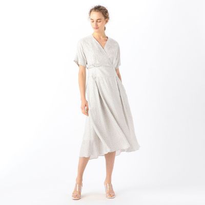 ランダムドットプリント カシュクールワンピース | maison