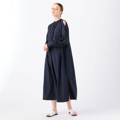 S MAX MARA アウトレット●MELODIE ギャザーネックワンピース ハイブリッドタイプライター ギャザーネックワンピース | maison