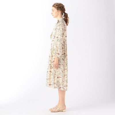 【美品】トゥモローランド／グラフィティーフラワープリント ボウタイワンピース グラフィティーフラワープリント ボウタイワンピース