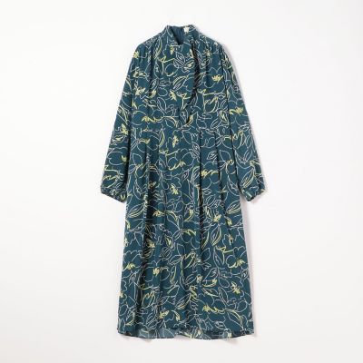 【美品】トゥモローランド／グラフィティーフラワープリント ボウタイワンピース グラフィティーフラワープリント ボウタイワンピース