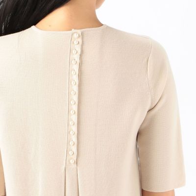 新品✨️ トゥモローランド ウール ニット ワンピース パールボタン フォーマル ウールバックパールボタン フレアワンピース | maison