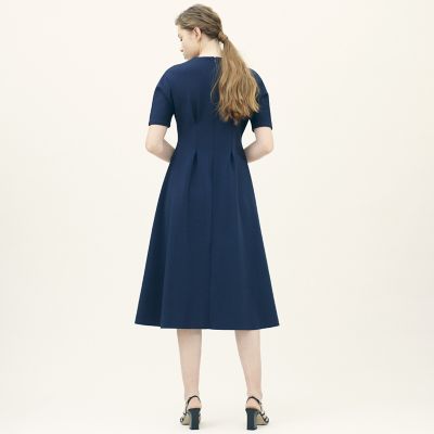ballsey ウエストタックワンピース　34 ブラックドレス　トゥモローランド Ballsey - ballsey ウエストタックワンピース 34 ブラックドレス