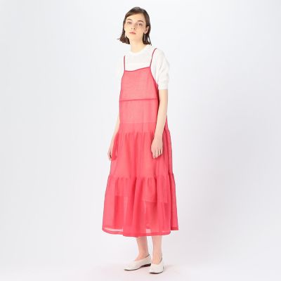 ドライコットンポリエステル ティアードキャミロングワンピース 三越伊勢丹オンラインストア 公式