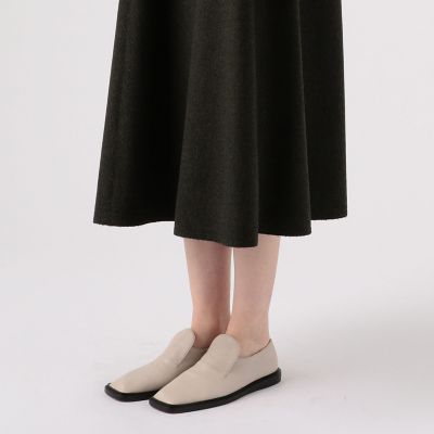 ウールカシミヤツイード　スキッパーカラーワンピース