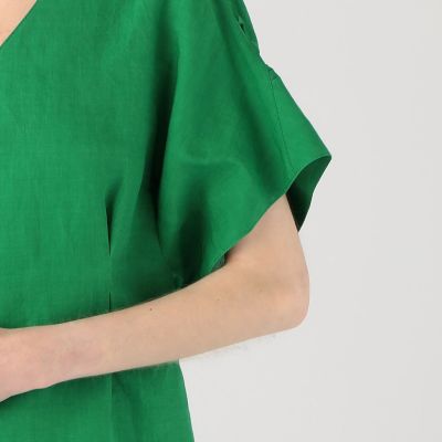 リネンコットンムーブ ウエストタックワンピース | maison