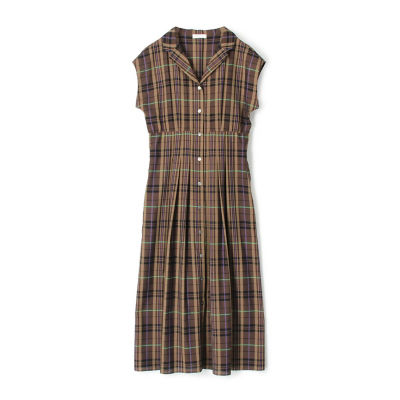 Ballseyトゥモローランド♡バレッタプラッドオープンカラーシャツワンピース バレッタプラッド オープンカラーシャツワンピース | maison