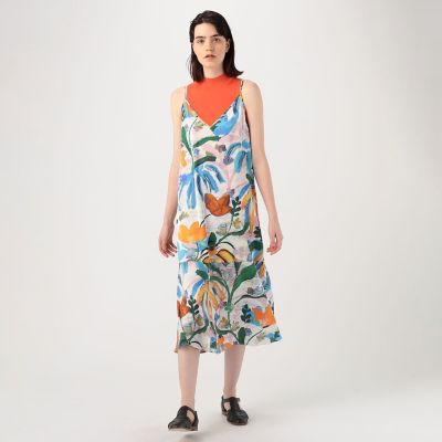 ◆大人気◆【MiuMiu】フラワープリント キャミソールワンピース フラワープリントキャミワンピース《2021 SUMMER STYLE 》