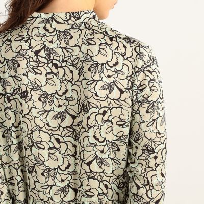 クラウドフラワープリント ティアードワンピース | maison