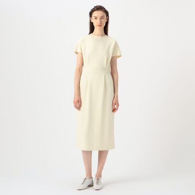 アセテートナイロンミラノリブ ウエストタックワンピース | maison