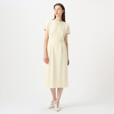 アセテートナイロンミラノリブ ウエストタックワンピース | maison