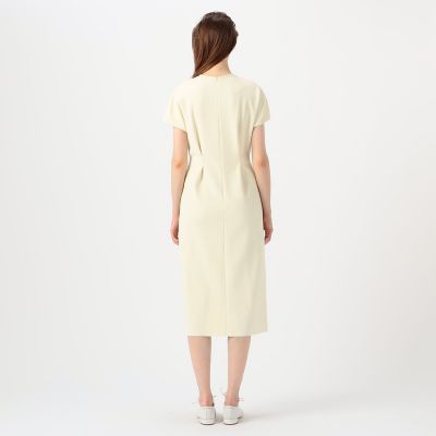 アセテートナイロンミラノリブ ウエストタックワンピース | maison