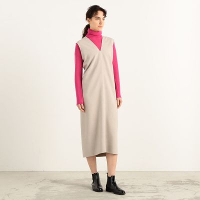 プレーンダブルフェイス　ジャンパースカート