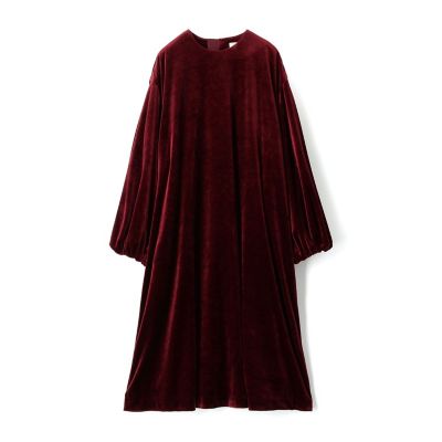 ストレッチベロア ボリュームスリーブワンピース | maison