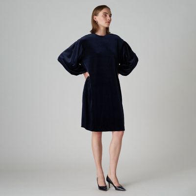 ストレッチベロア ボリュームスリーブワンピース | maison
