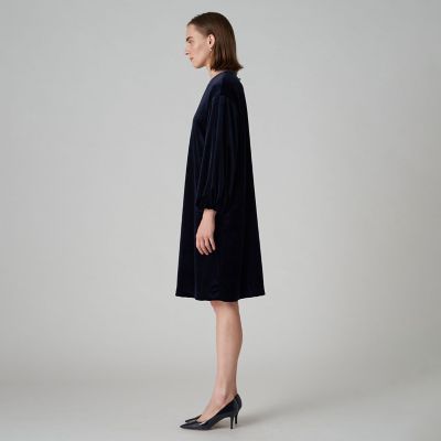 ストレッチベロア ボリュームスリーブワンピース | maison