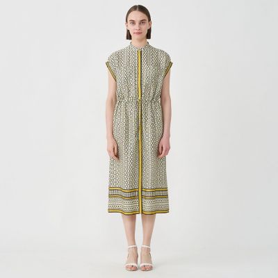 アルハンブラプリント　ドローストリングシャツワンピース