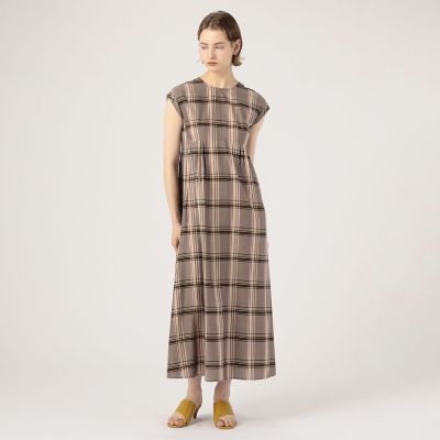 トゥモローランド・カラープラッド テントラインワンピース カラープラッド テントラインワンピース | maison TOMORROWLAND