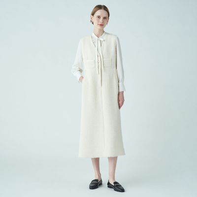 トゥモローランド ✨美品✨ ウール100% Vネックジャンパースカート S ウールドライ バックタックジャンパースカート | maison