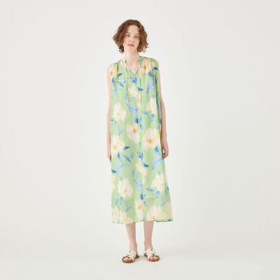 TOMORROWLAND フラワープリント ノースリーブ ワンピース バチックフラワープリント スリーブレスワンピース | maison