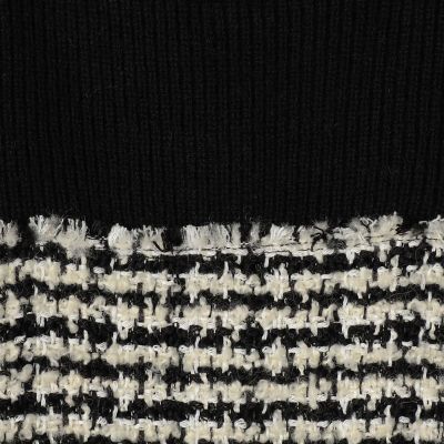 ニットコンビツイード フレンチスリーブワンピース | maison