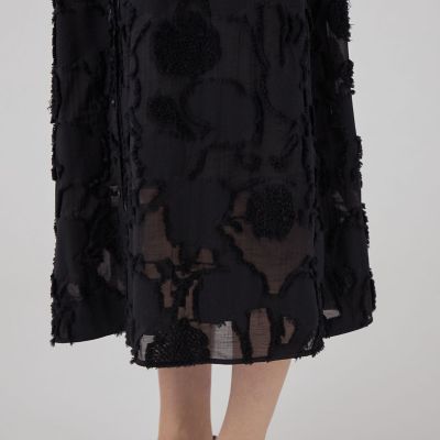 ✩新品未使用✩TOMORROWLANDフラッフィーふジャカードシャツワンピース♡ フラッフィージャカード ロングシャツワンピース | maison