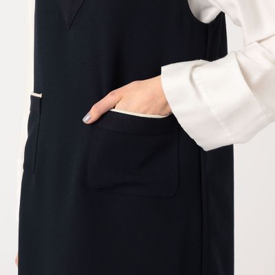 ニットコンビダブルクロス パッチポケットワンピース | maison
