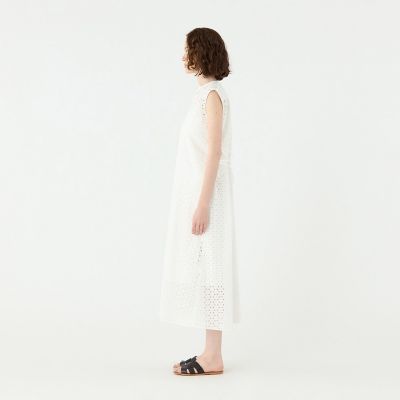 サークルエンブロイダリー ロングワンピース | maison