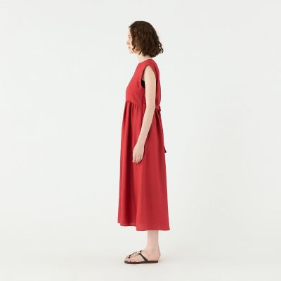 【予約商品７月中旬以降順次お届け】ライトクリアスラブ　バックリボンワンピース