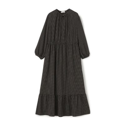 ＜maison TOMORROWLAND＞ミニドットプリント　ティアードワンピース