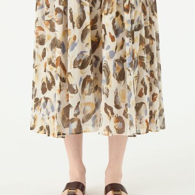 ドロップシェルプリント　ティアードワンピース