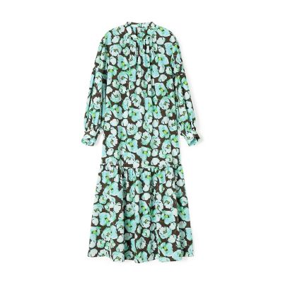 ＜maison TOMORROWLAND＞フェザリーフラワープリント　ティアードワンピース