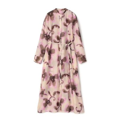 ＜maison TOMORROWLAND＞リリアンプリント　ロングシャツワンピース