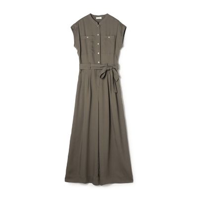 ＜maison TOMORROWLAND＞【予約商品５月中旬以降順次お届け】セルロースツイル　スタンドカラーオールインワン