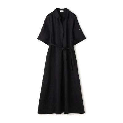 トゥモローランドSOULEIADO リネン100%ロング丈スキッパーワンピース タンドゥルリネン Aラインスキッパーワンピース | maison