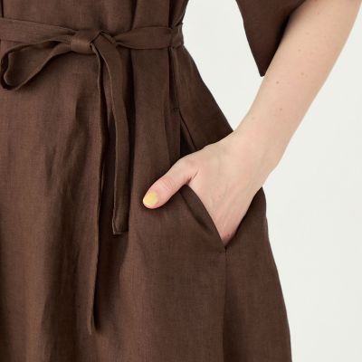 タンドゥルリネン Aラインスキッパーワンピース | maison