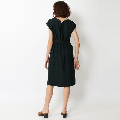 レーヨンナイロン ネックギャザーフレンチスリーブワンピース | maison