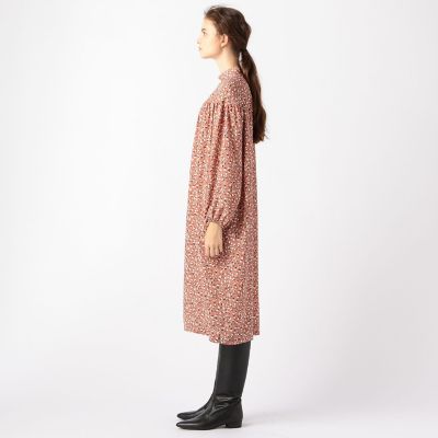 POPPYフラワープリント ハイネック長袖 SOULEIADO｜フラワープリントハイネックロングドレス