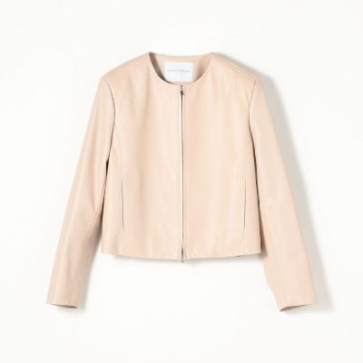 ＜maison TOMORROWLAND＞ラムレザー　ジップアップブルゾン