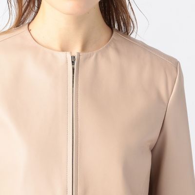 ラムレザージップアップブルゾン 送料無料】ラムレザー ジップアップブルゾン | maison