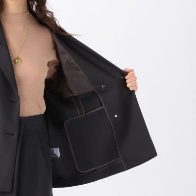 ドレーププレインウェーブ ダブルブレストジャケット