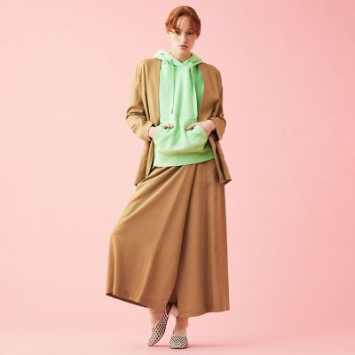 ドレーププレインウェーブ　ノーカラージャケット