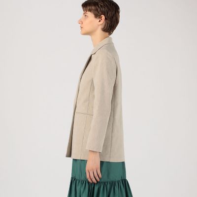 ツイルリネンストレッチ ダブルブレストジャケット | maison