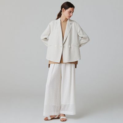 【新品】トゥモローランド・ライトカルゼ ダブルブレストジャケット ライトカルゼ ダブルブレストジャケット | maison TOMORROWLAND