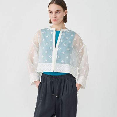 【トゥモローランド】ジャケット ダイヤモチーフエンブロイダリー ショートジャケット | maison