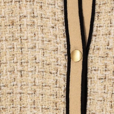 ニットコンビツイード クルーネックジャケット | maison TOMORROWLAND