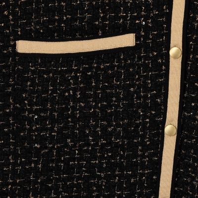 ニットコンビツイード Vネックジレ | maison TOMORROWLAND